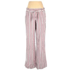 Jolt Stripes Pink Gray White Linen Pants Size XL